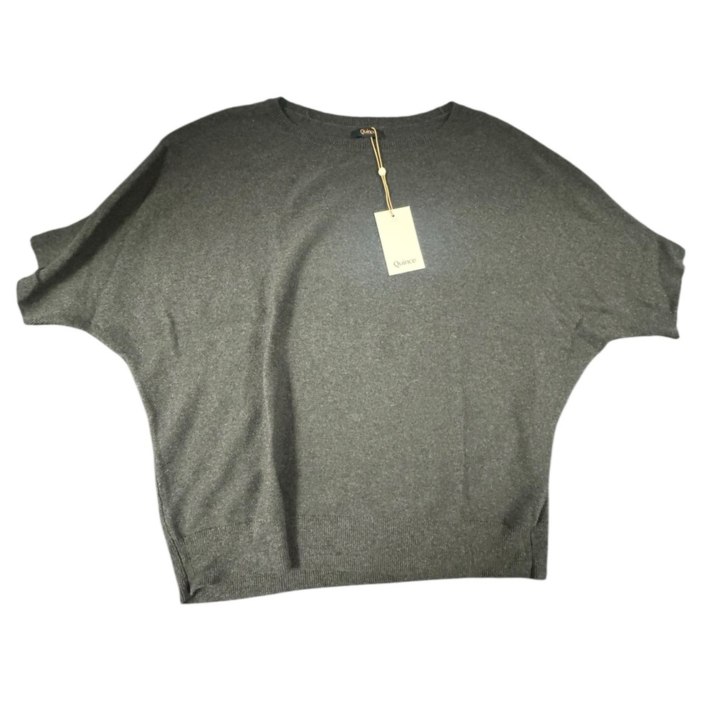 Quince Gray and Black Relaxed Boxy T-Shirt